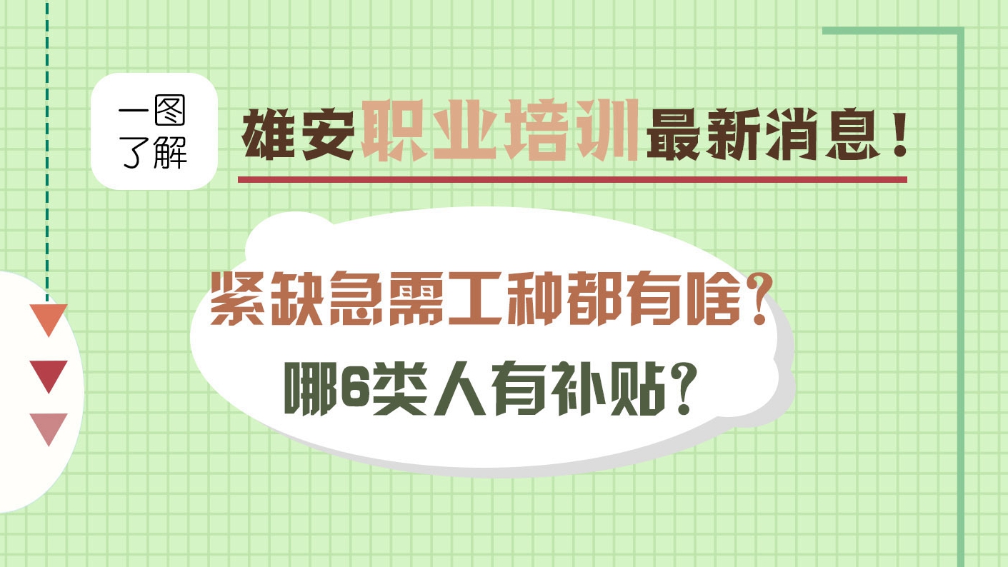 一圖了解雄安職業(yè)培訓(xùn)最新消息！