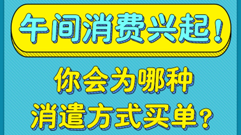 午間消費(fèi)興起！你會為哪種消遣方式買單？