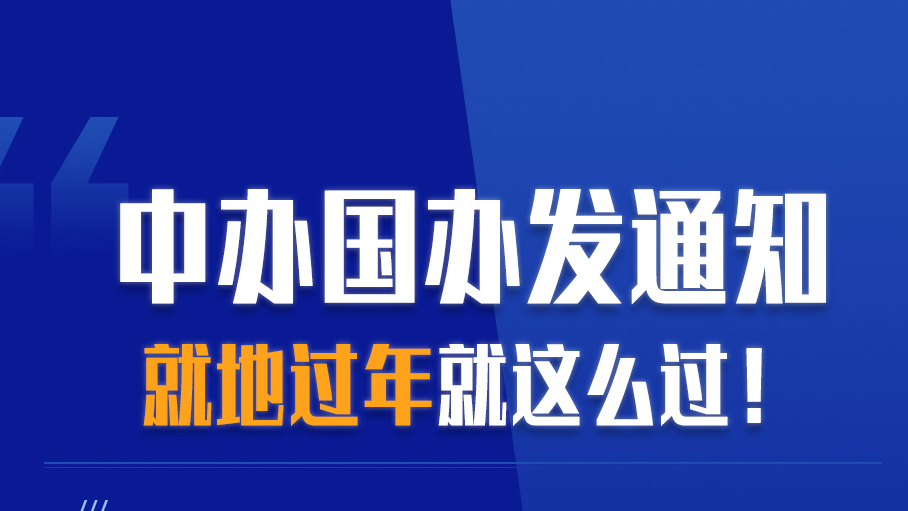 中辦國(guó)辦發(fā)通知 就地過年就這么過